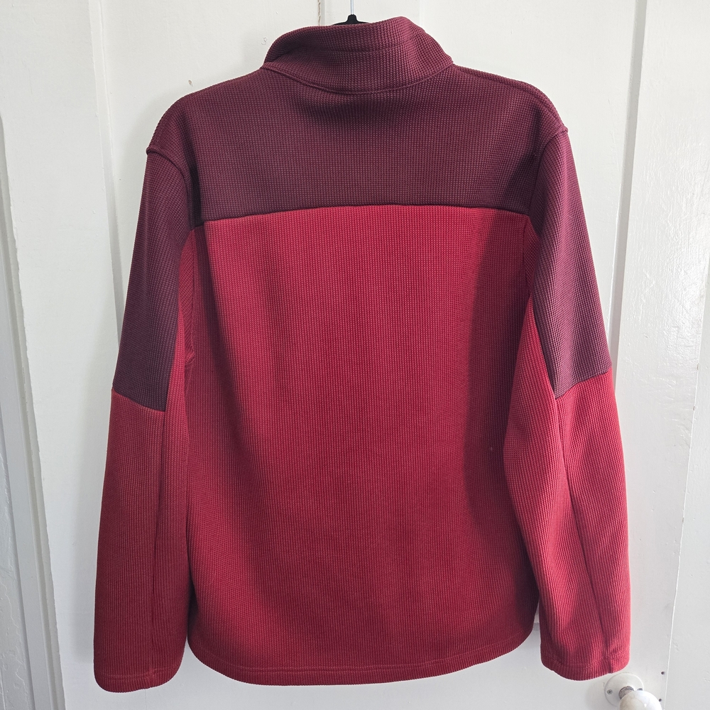 Izod Men's Red Zip Up Sweater - Picture 2 of 13